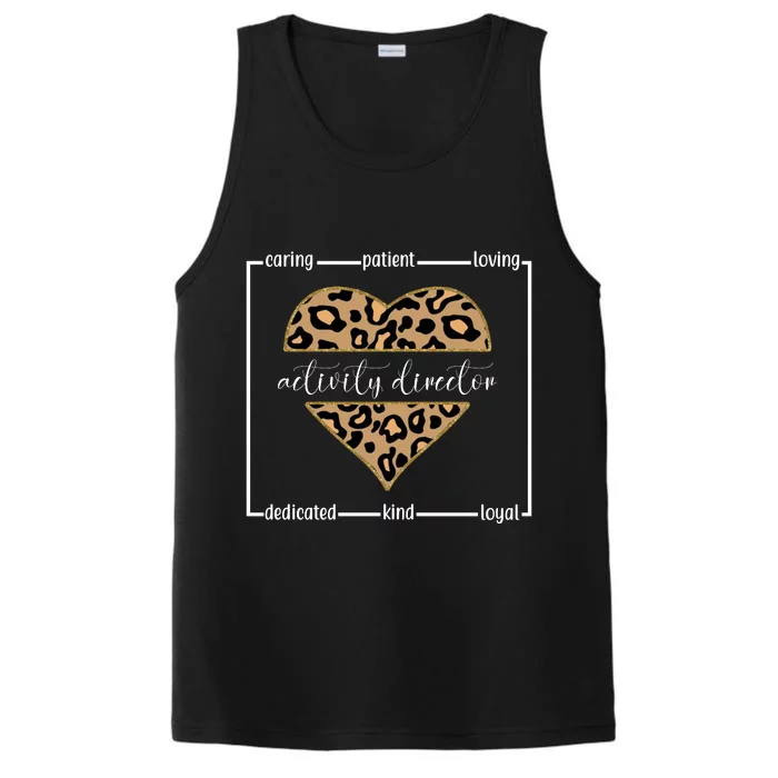 Activity Director Leopard Heart Performance Tank