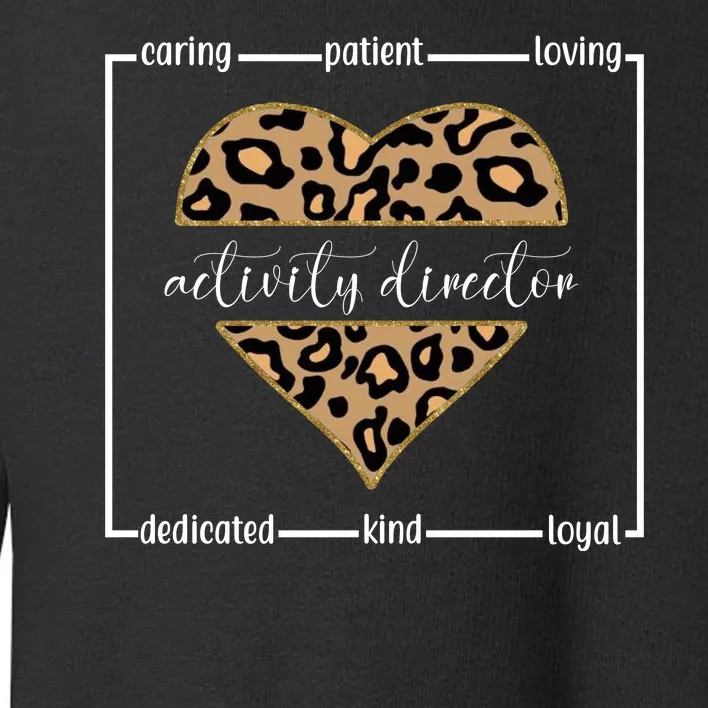 Activity Director Leopard Heart Toddler Sweatshirt