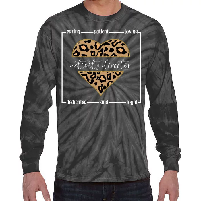 Activity Director Leopard Heart Tie-Dye Long Sleeve Shirt