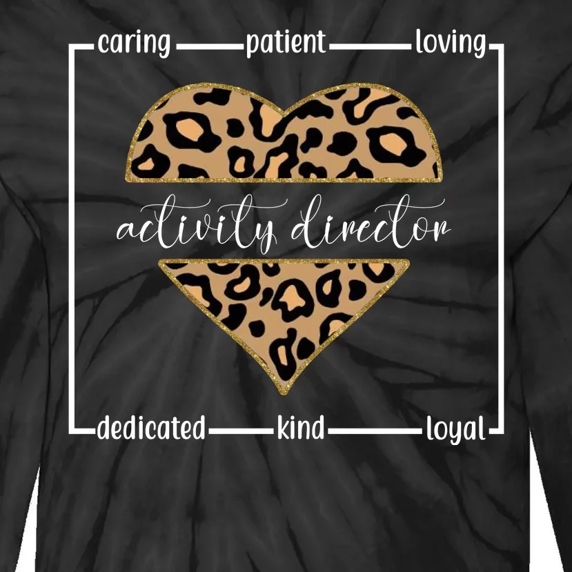 Activity Director Leopard Heart Tie-Dye Long Sleeve Shirt