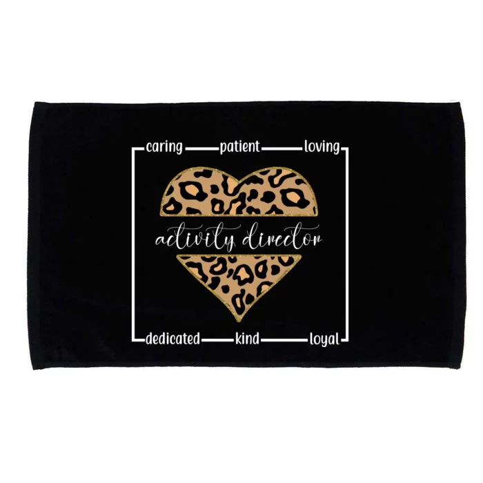 Activity Director Leopard Heart Microfiber Hand Towel