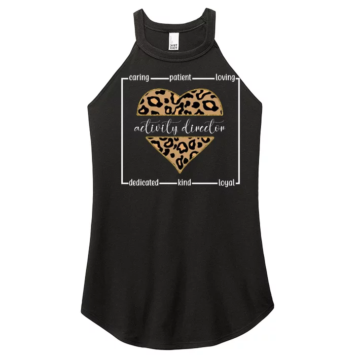 Activity Director Leopard Heart Women’s Perfect Tri Rocker Tank