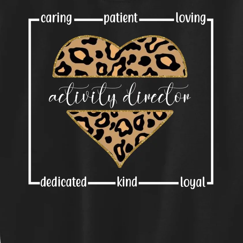 Activity Director Leopard Heart Kids Sweatshirt