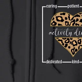 Activity Director Leopard Heart Full Zip Hoodie