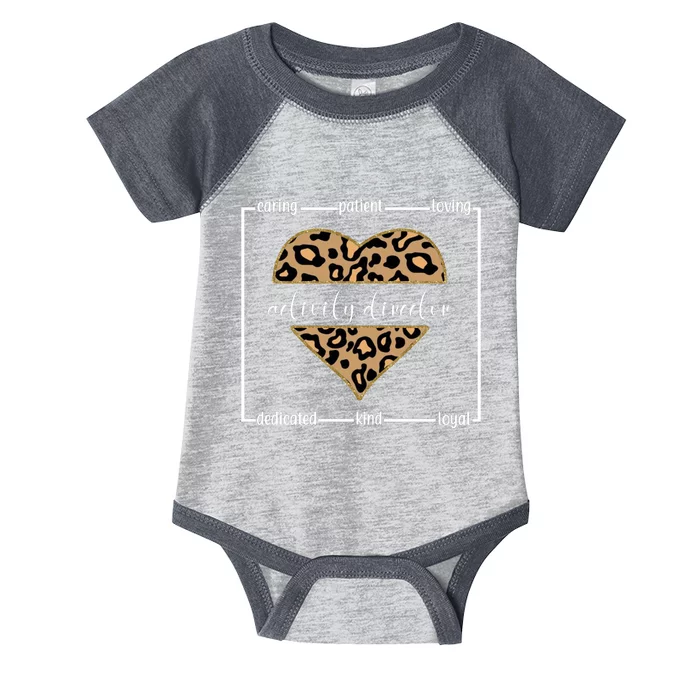 Activity Director Leopard Heart Infant Baby Jersey Bodysuit