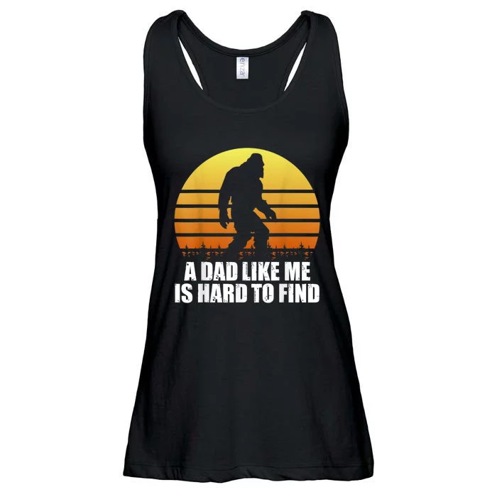 A Dad Like Me Is Hard To Find Funny Bigfoot Dad Fathers Day Ladies Essential Flowy Tank