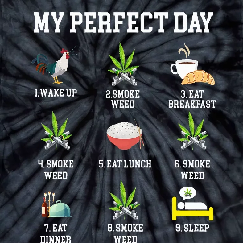 All Day Long Weed Lover Outfit Tie-Dye T-Shirt