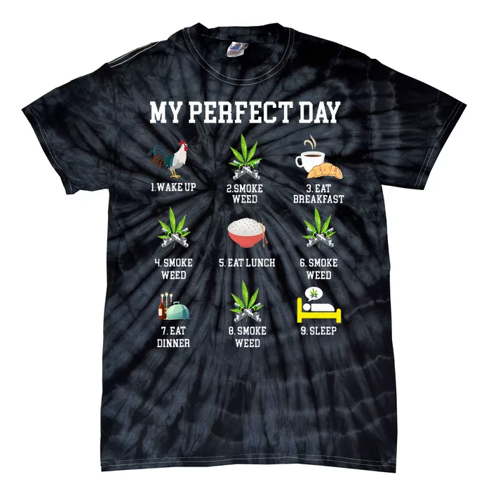 All Day Long Weed Lover Outfit Tie-Dye T-Shirt