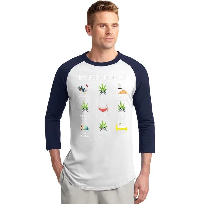 All Day Long Weed Lover Outfit Baseball Sleeve Shirt