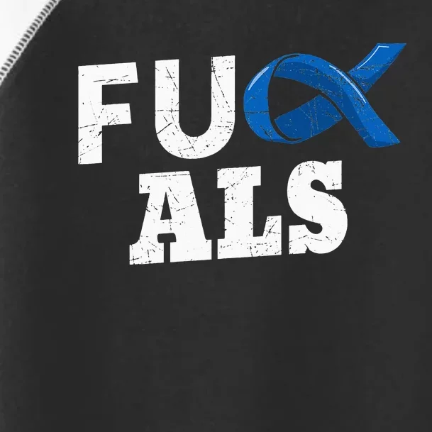 ALS Disease Lou Gehrig's Blue Ribbon Neurological Disorders Toddler Fine Jersey T-Shirt