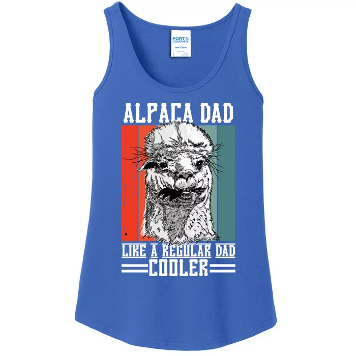 Alpaca Dad Like A Regular Dad Cooler Cute Gift Ladies Essential Tank