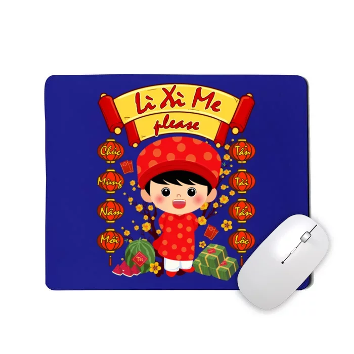 Ao Dai Li Xi Me Vietnamese Tet New Year Cool Gift Mousepad