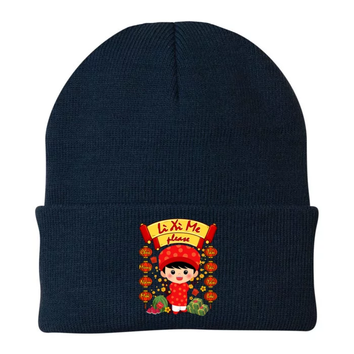 Ao Dai Li Xi Me Vietnamese Tet New Year Cool Gift Knit Cap Winter Beanie