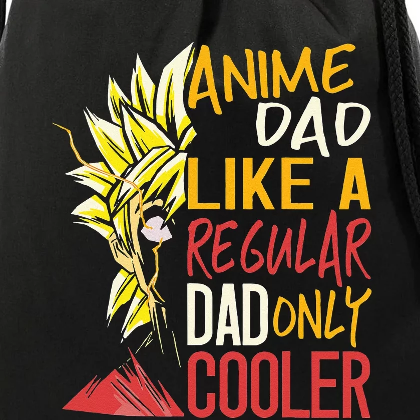 Anime Dad Like A Regular Dad Only Cooler Fathers Day Otaku Drawstring Bag