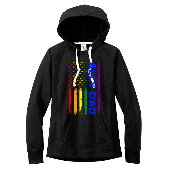 Ally Dad Lgbt Pride Cool Gift Women's Fleece Hoodie