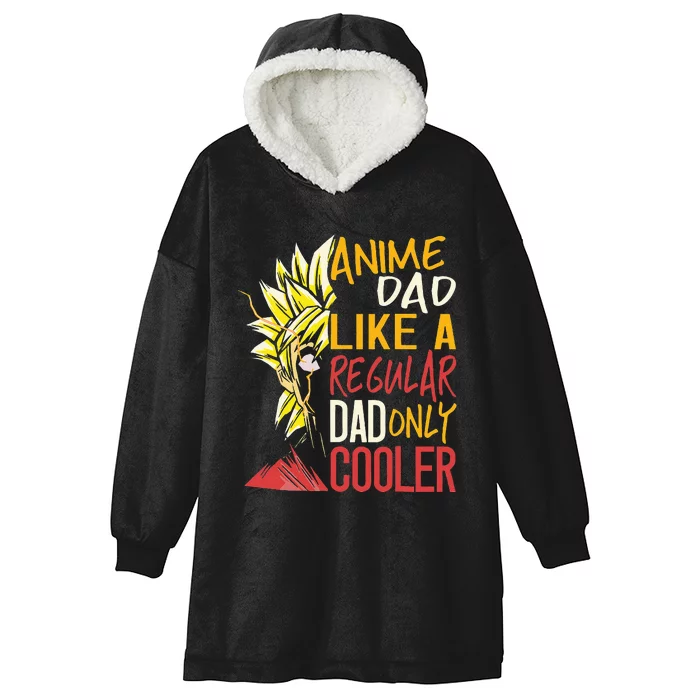 Anime Dad Like A Regular Dad Only Cooler Fathers Day Otaku Hooded Wearable Blanket