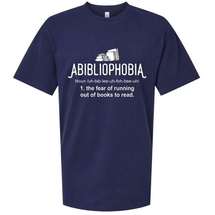 Abibliophobia Definition Librarian Reading Books Lover Sueded Cloud Jersey T-Shirt