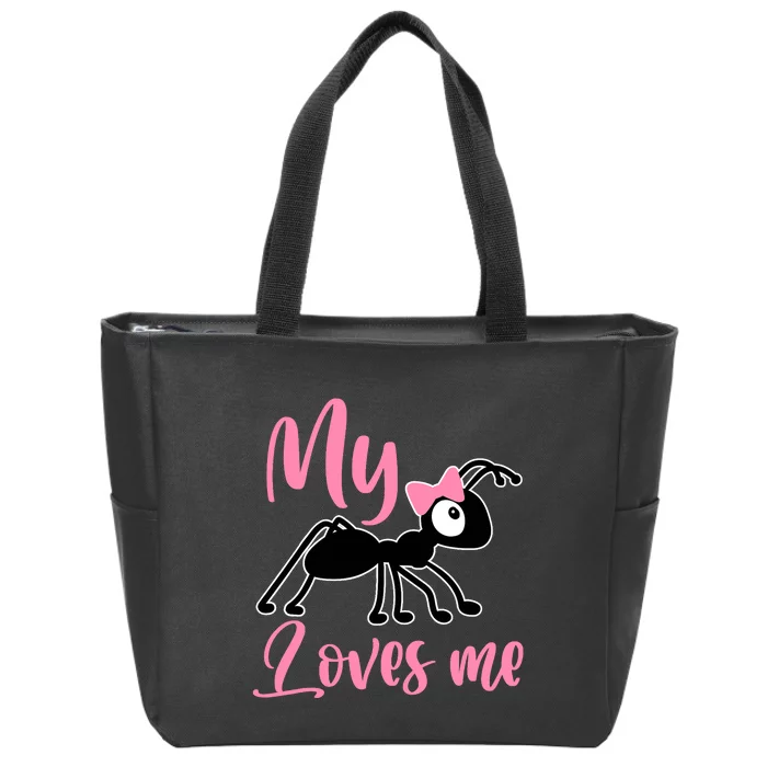 Ant Design My Aunt Loves Me Family Gifts For Nephew & Niece Zip Tote Bag