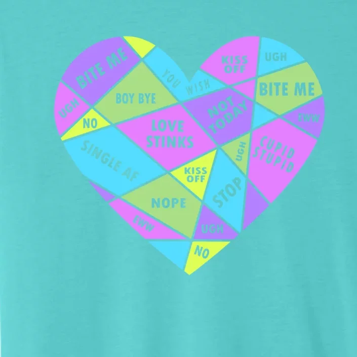 Antivalentines Day Mosaic Heart Singles Awareness Day Gift ChromaSoft Performance T-Shirt