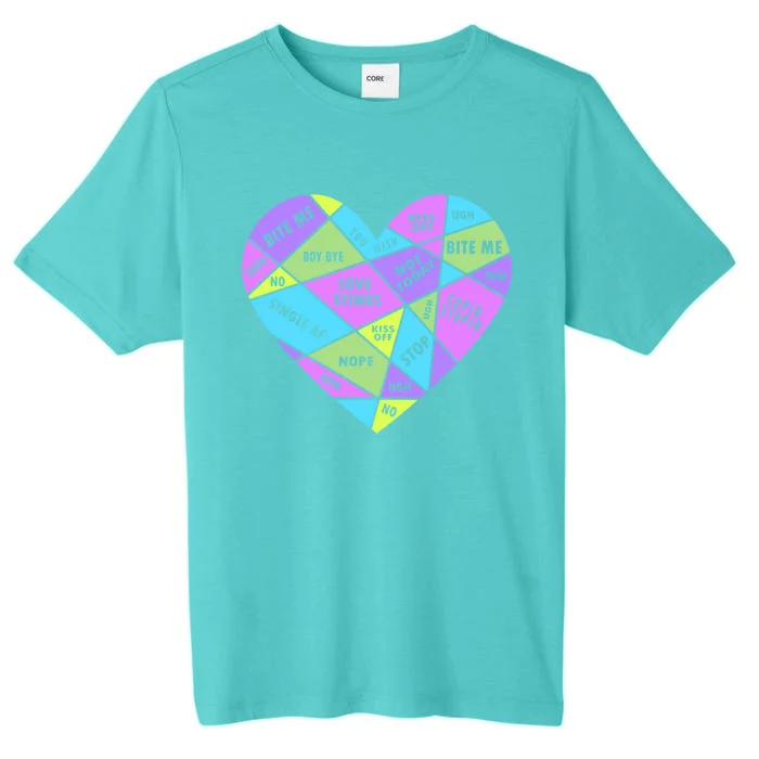 Antivalentines Day Mosaic Heart Singles Awareness Day Gift ChromaSoft Performance T-Shirt