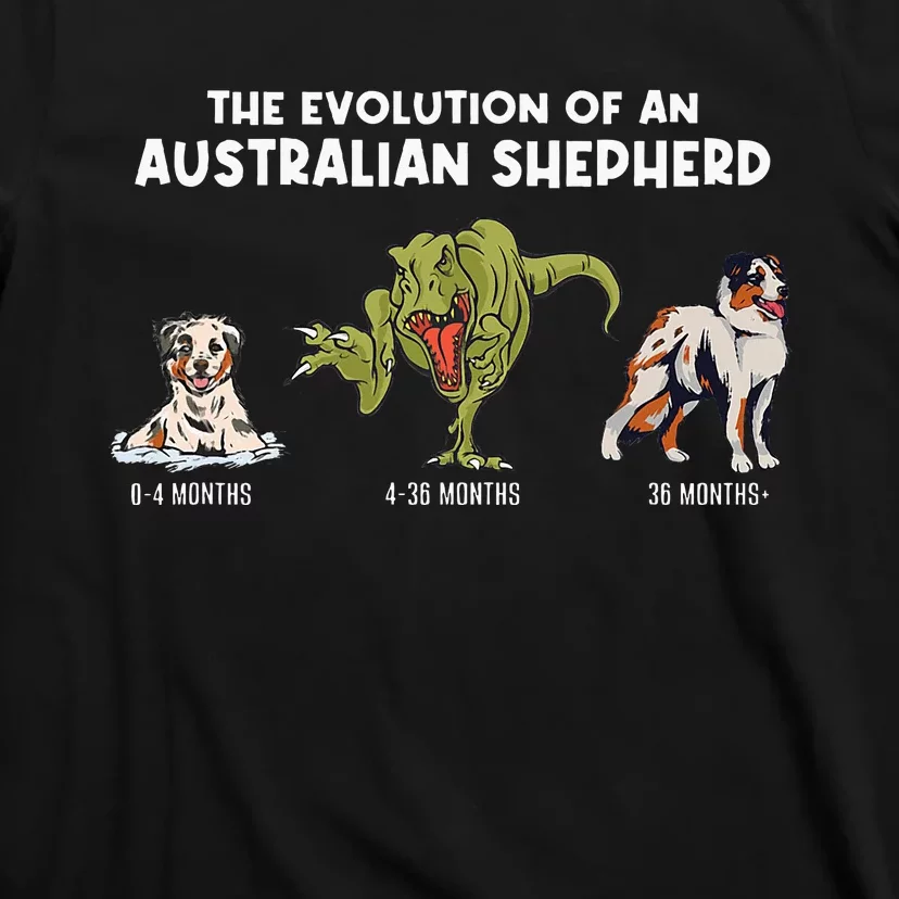 Aussie Dog Mom The Evolution Of An Australian Shepherd T-Shirt