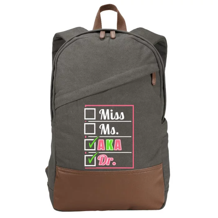 AKA Doctor Medical Worker Appreciation Graduation Cotton Canvas Backpack