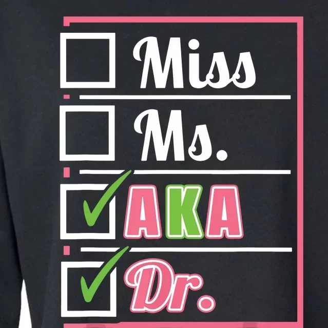 Aka Doctor Medical Worker Appreciation Graduation Cropped Pullover Crew