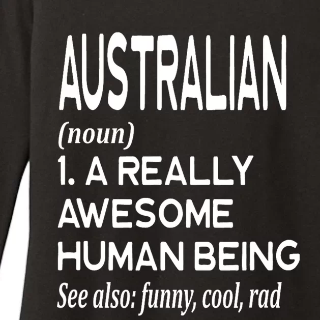 Australian Definition Melbourne Sydney Brisbane Perth Womens CVC Long Sleeve Shirt