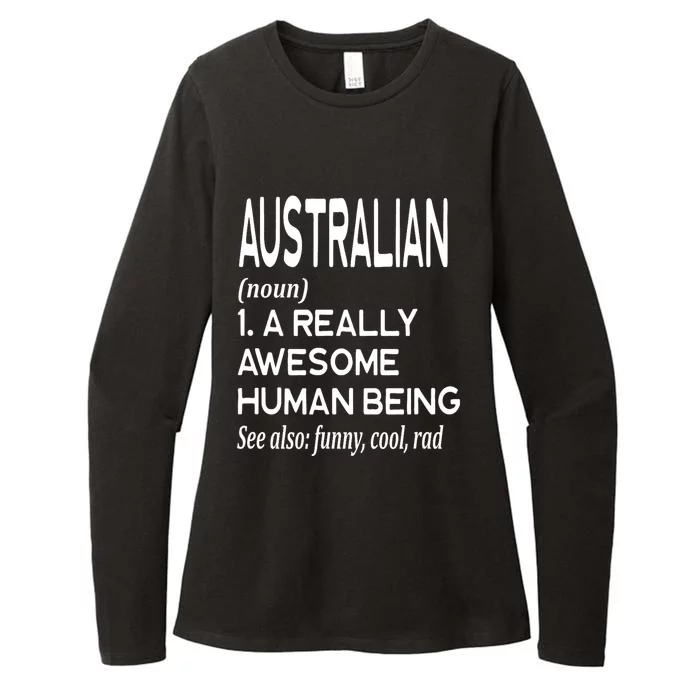 Australian Definition Melbourne Sydney Brisbane Perth Womens CVC Long Sleeve Shirt