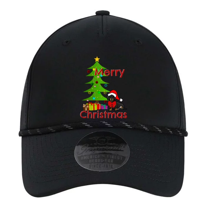 Adorable Dachshund Merry Christmas Funny Doxie Lover Cute Gift Performance The Dyno Cap