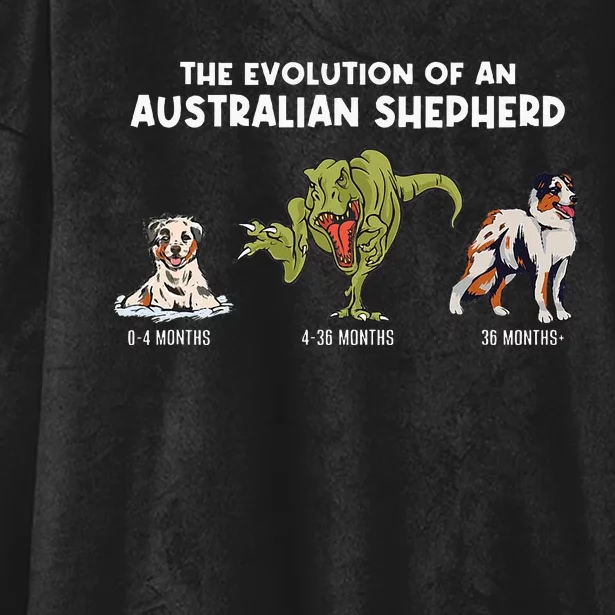 Aussie Dog Mom The Evolution Of An Australian Shepherd Hooded Wearable Blanket