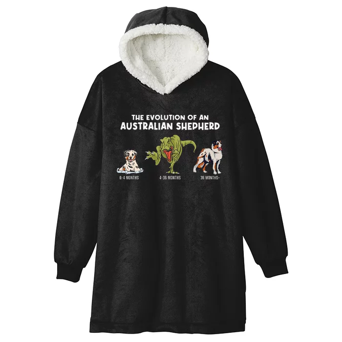 Aussie Dog Mom The Evolution Of An Australian Shepherd Hooded Wearable Blanket