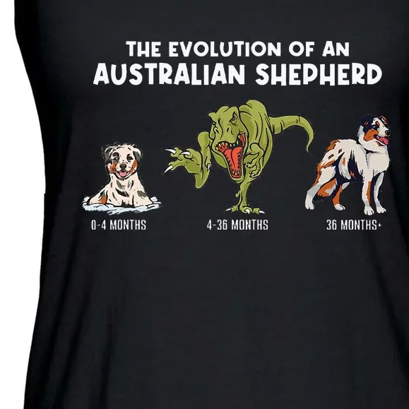 Aussie Dog Mom The Evolution Of An Australian Shepherd Ladies Essential Flowy Tank