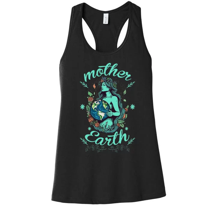 ARBOR Day Mother Earth Environmental Awareness Tree Planting Women's Racerback Tank