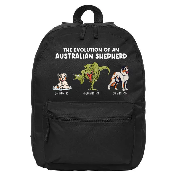 Aussie Dog Mom The Evolution Of An Australian Shepherd 16 in Basic Backpack