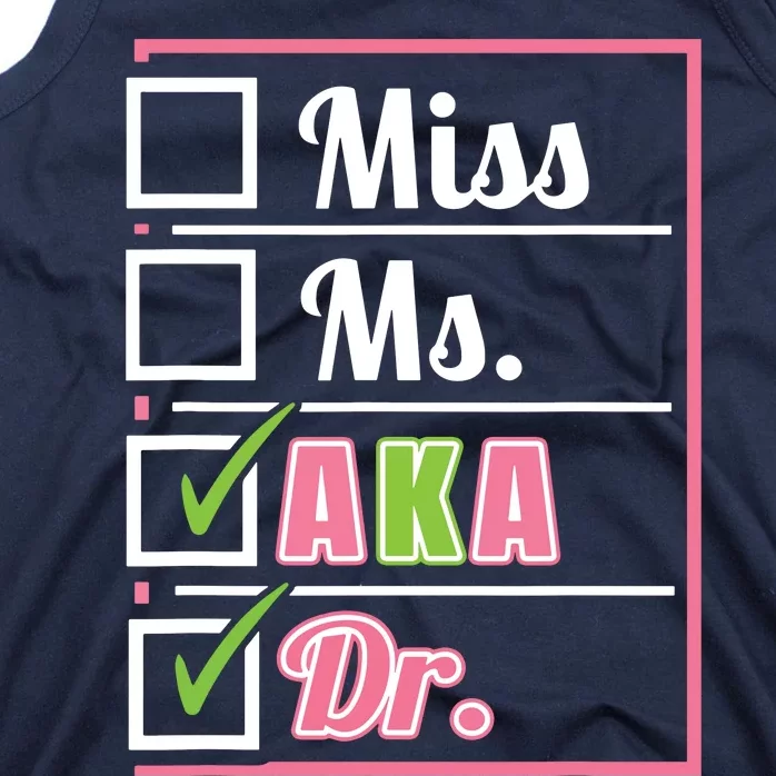 AKA Doctor Medical Worker Appreciation Graduation Tank Top