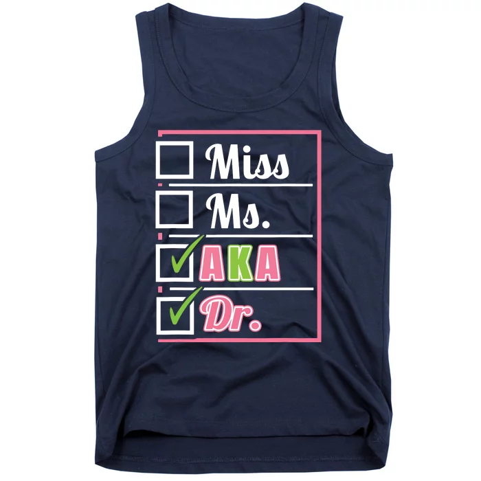 AKA Doctor Medical Worker Appreciation Graduation Tank Top