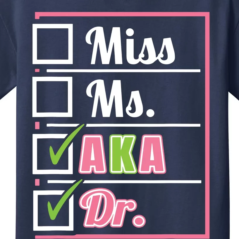 AKA Doctor Medical Worker Appreciation Graduation Kids T-Shirt