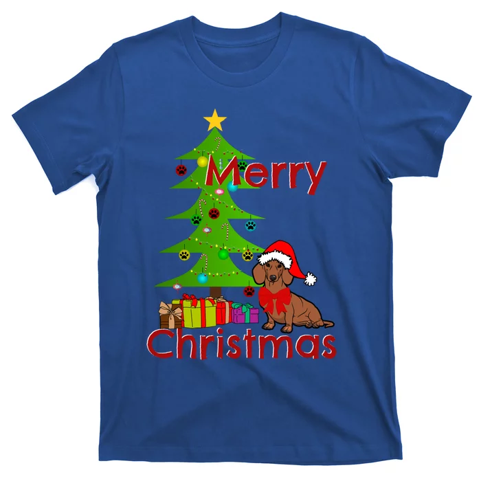 Adorable Dachshund Merry Christmas Funny Doxie Lover Gift T-Shirt