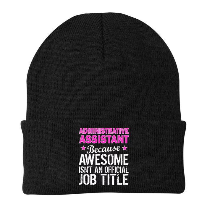 Administrative Assistant Awesome Job Title Knit Cap Winter Beanie