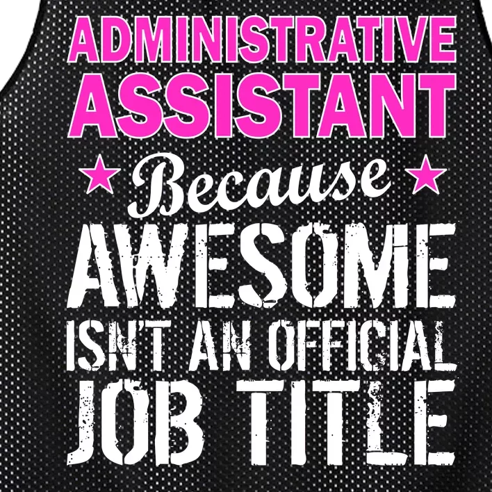 Administrative Assistant Awesome Job Title Mesh Reversible Basketball Jersey Tank