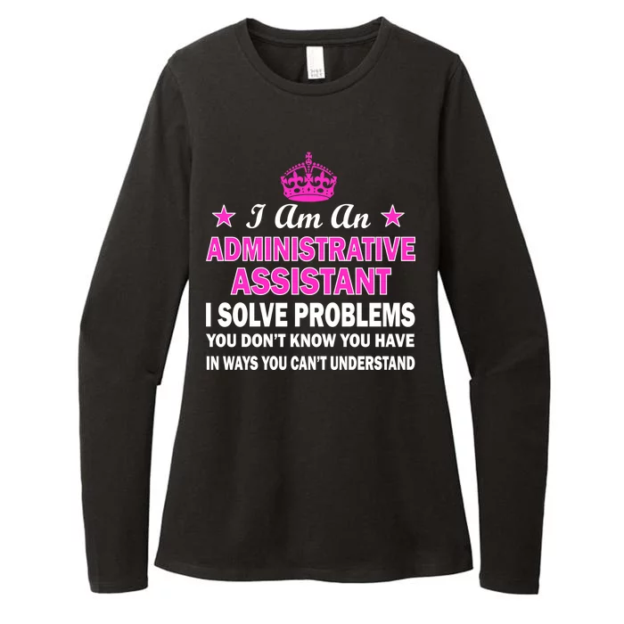 Administrative Assistant Solving Problems Womens CVC Long Sleeve Shirt