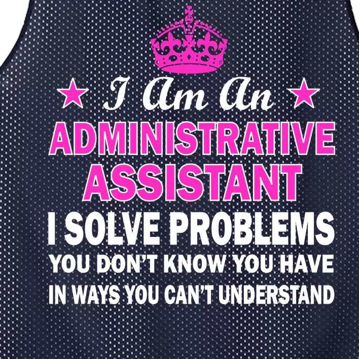 Administrative Assistant Solving Problems Mesh Reversible Basketball Jersey Tank