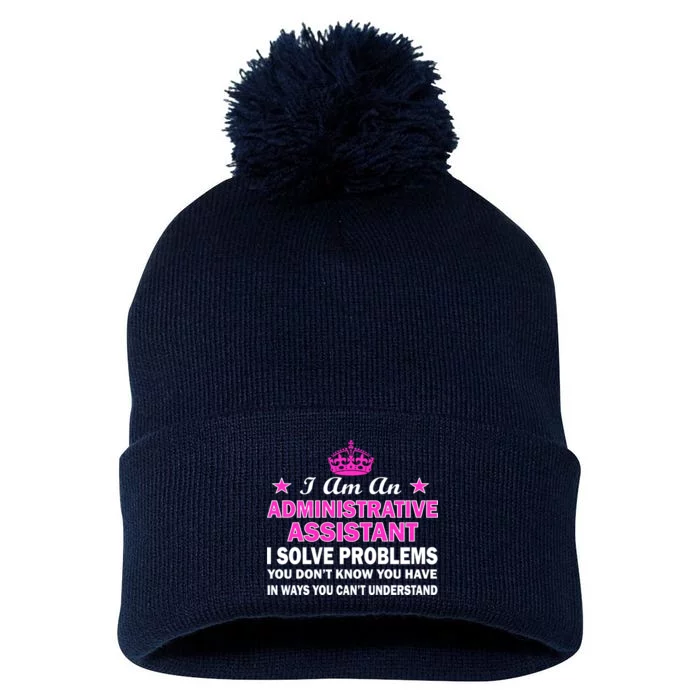 Administrative Professional Assistant Solve Problems Pom Pom 12in Knit Beanie