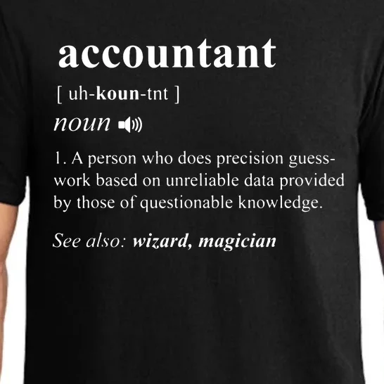 Accountant Definition Noun Accounting Major CPA Funny Gifts Pajama Set