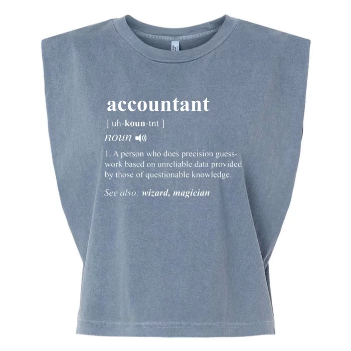 Accountant Definition Noun Accounting Major CPA Funny Gifts Garment-Dyed Women's Muscle Tee