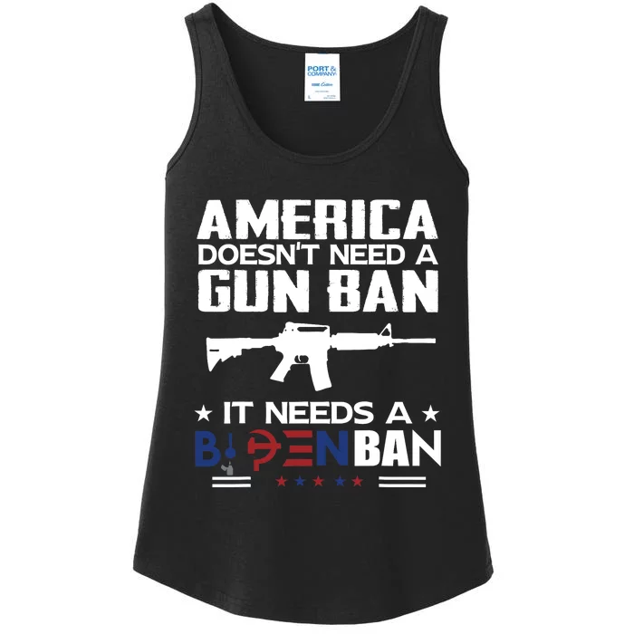 America Doesnt Need A Gun Ban It Needs A Bidenban Ladies Essential Tank