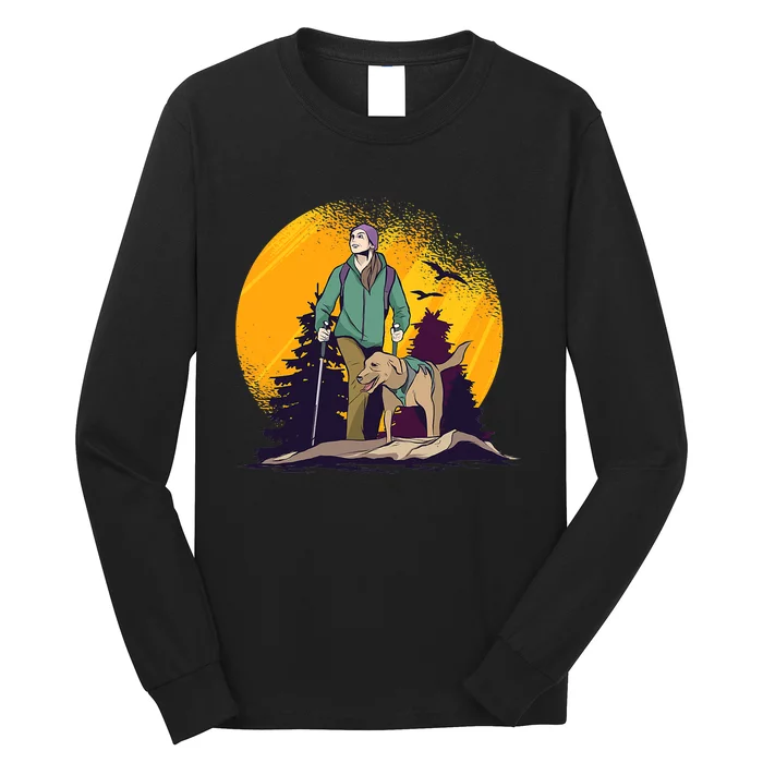 Adventure Dog Nature Adventure Camping Gear Present Long Sleeve Shirt