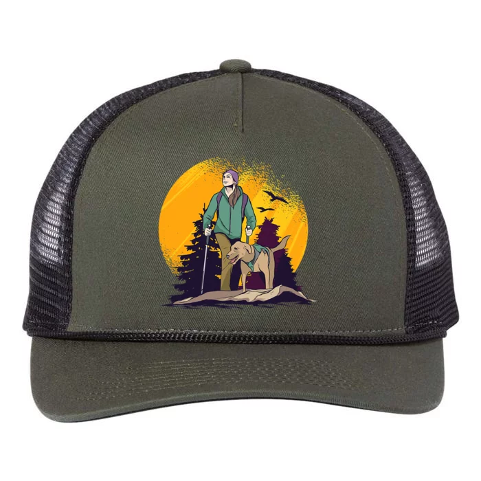 Adventure Dog Nature Adventure Camping Gear Present Retro Rope Trucker Hat Cap