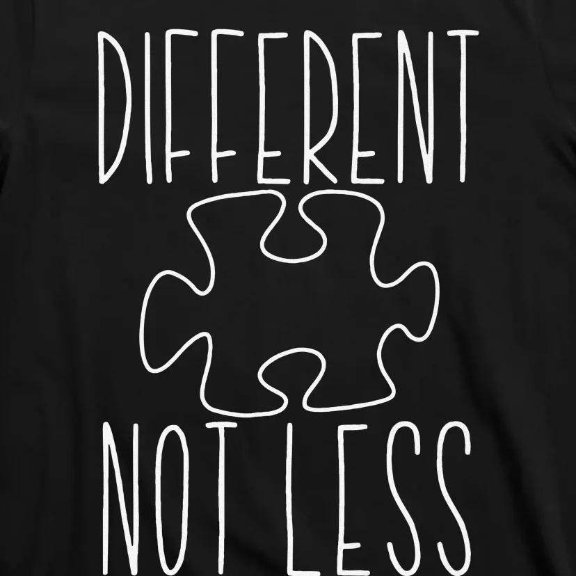 Autism Different Not Less Puzzle T-Shirt